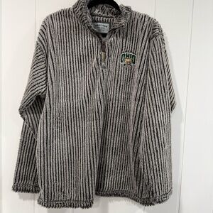 Heritage Ohio University Gray Striped Quarter Zip S weater